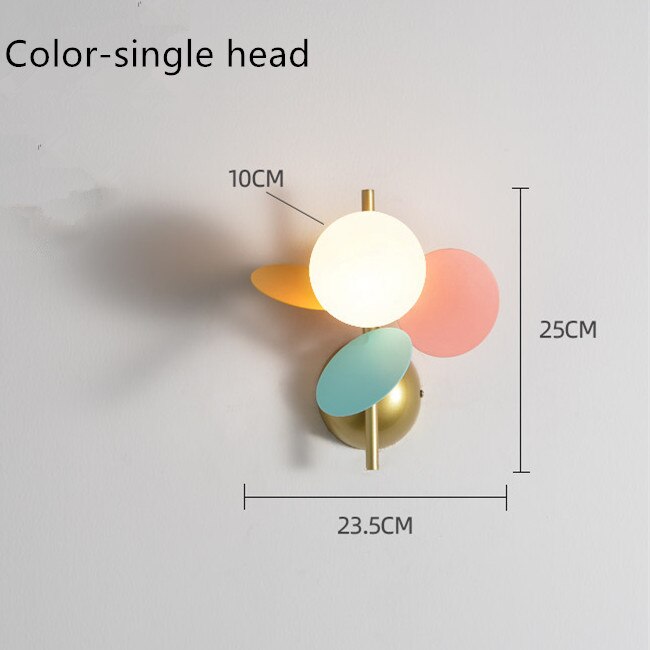 Modern Colorful Wall Light for Kids - Clover Design