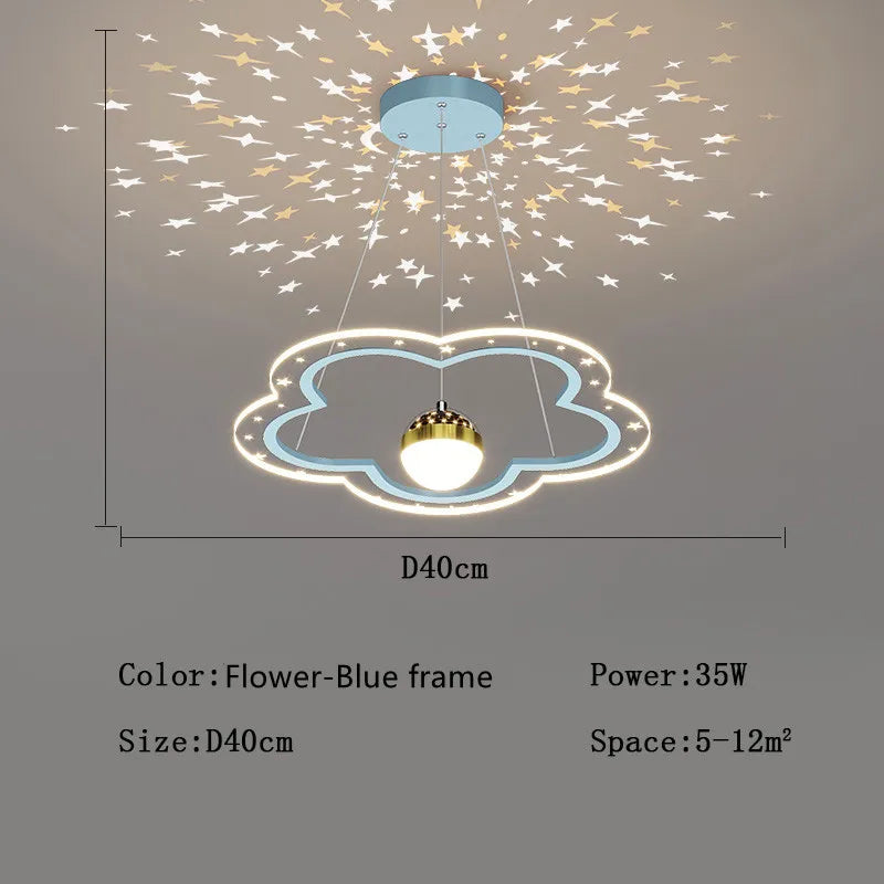 Creative Modern LED Star Pendant Lights for Kids' Rooms