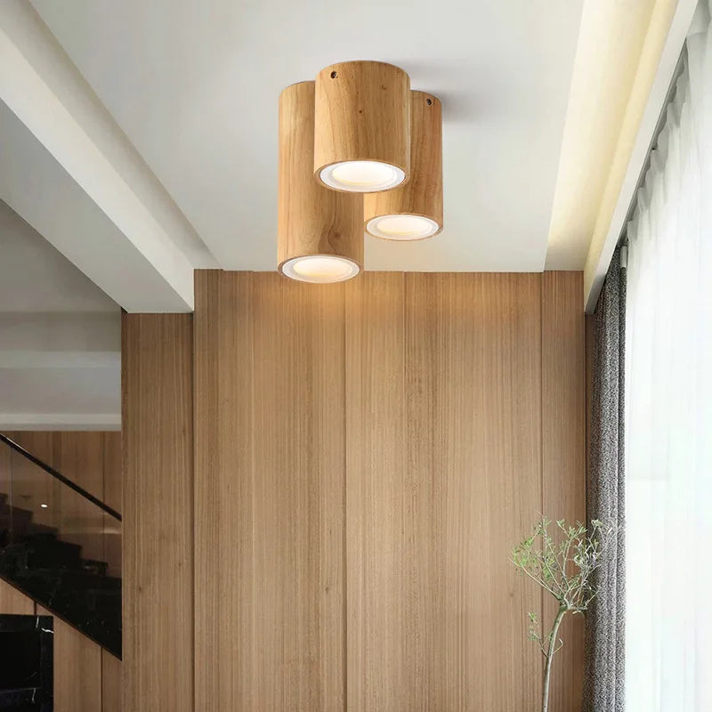 Modern Wood Surface Ceiling Light