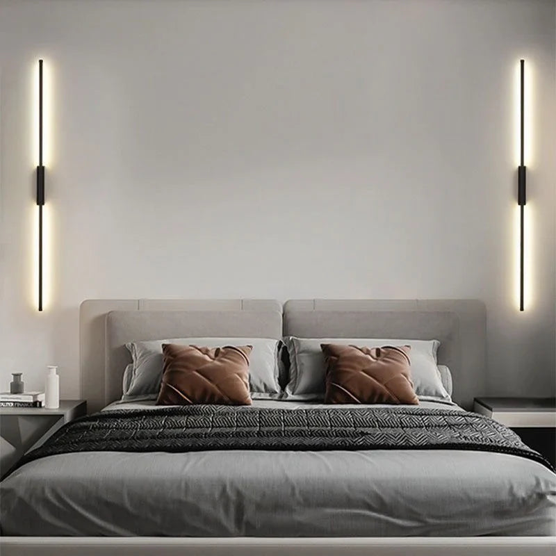 Black Nordic LED Wall Sconce Light Fixture for Bedroom & Living Room