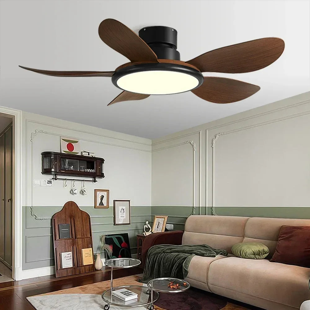 Simple Ceiling Fan with LED Light and Remote Control