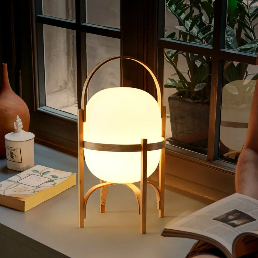 Nordic Wooden LED Desk Lamp