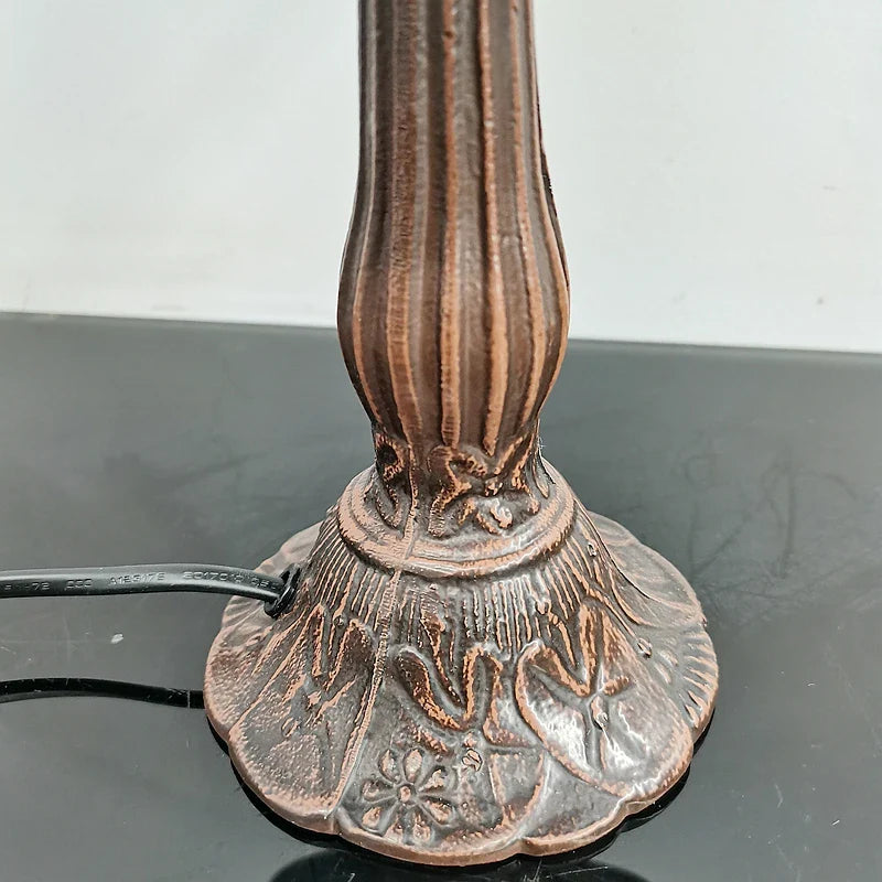 Antique Enamel Alloy Dragonfly Nightstand Lamp - Mediterranean Decor