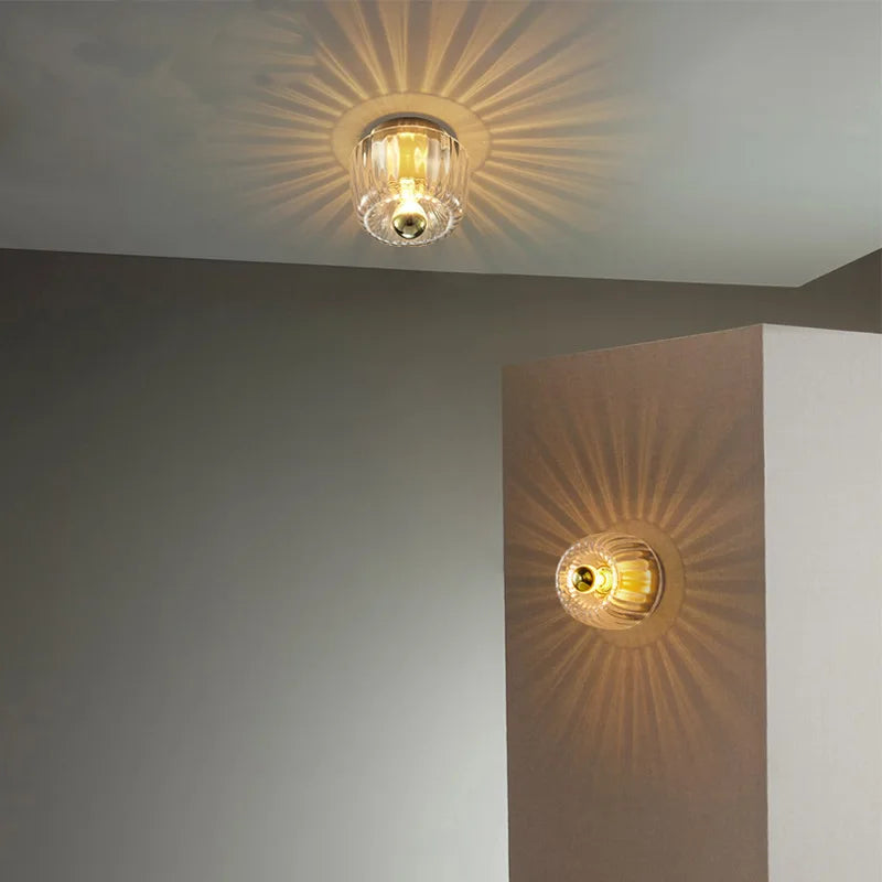 Bauhaus Glass Wall Sconce with Wall Effect