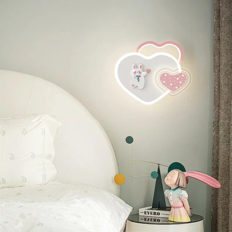 Cute Nightstand Lamp for Princess Room with Pink Bow
