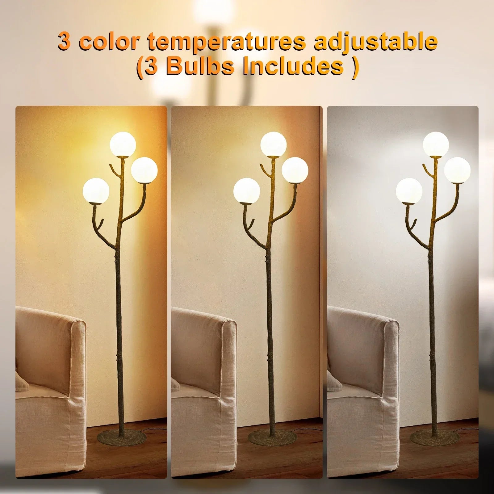 Handmade Metal Floor Lamp Inspired by Nature