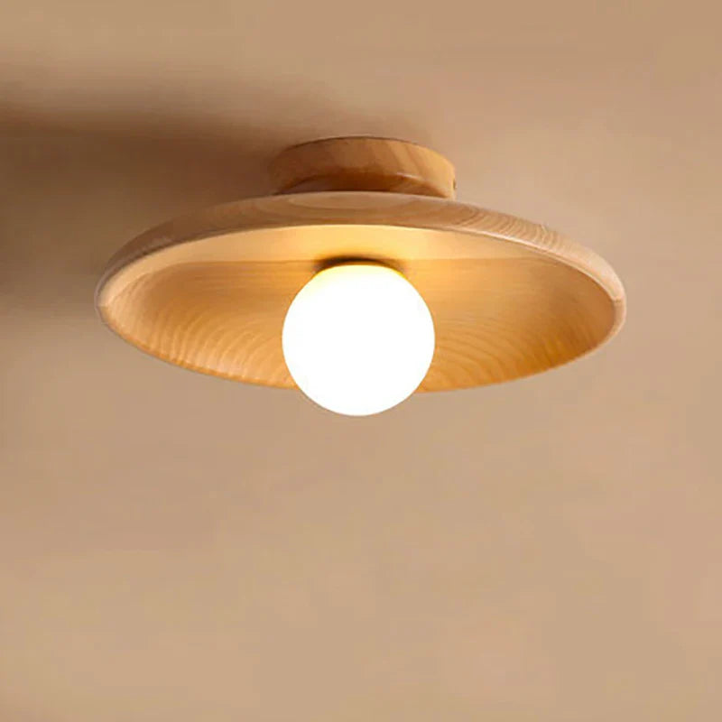Nordic Wood LED Ceiling Light for Living Room, Bedroom, Dining Room, Hallway, Balcony