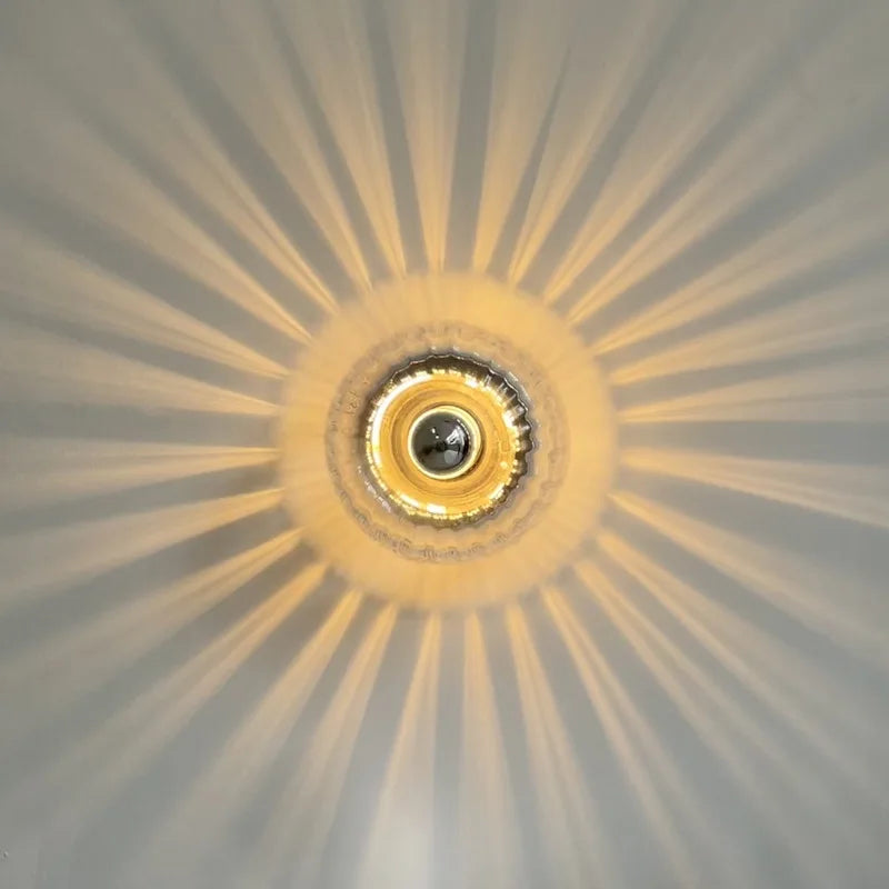 Bauhaus Glass Wall Sconce with Wall Effect