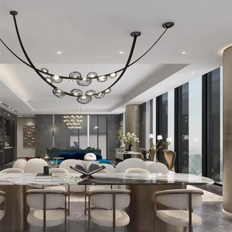Modern Leather Pendant Light with LED - Sandyha Style
