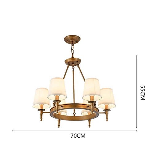 Retro American Ceiling Lamp for Home Living Room Dining Decor