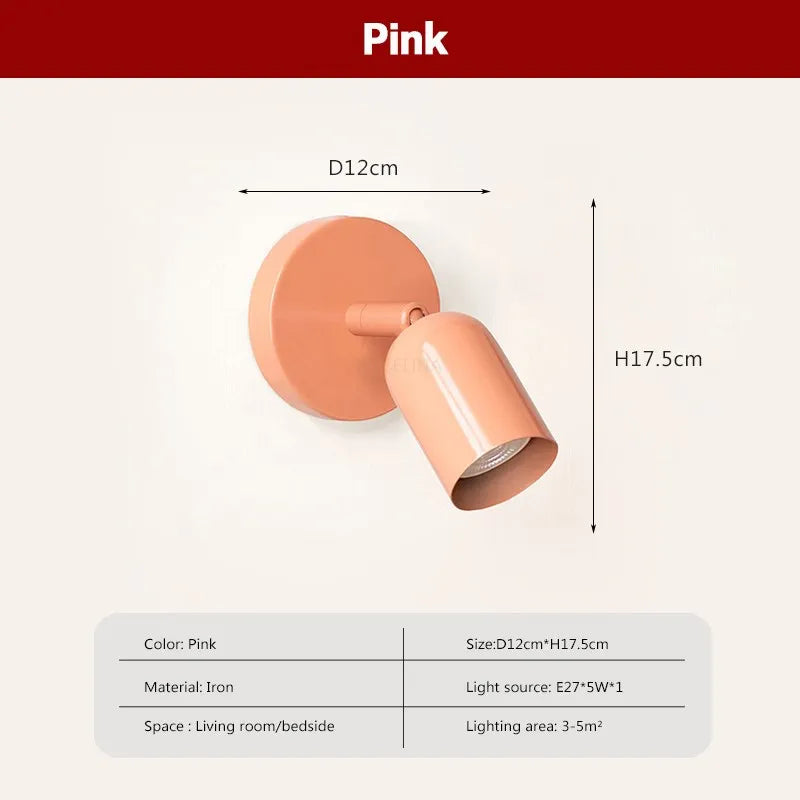 Minimalist Nordic Macaron Wall Sconce for Home Decor