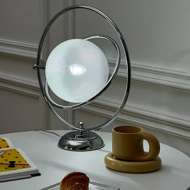 Italian Glass Rotating Design Table Lamp