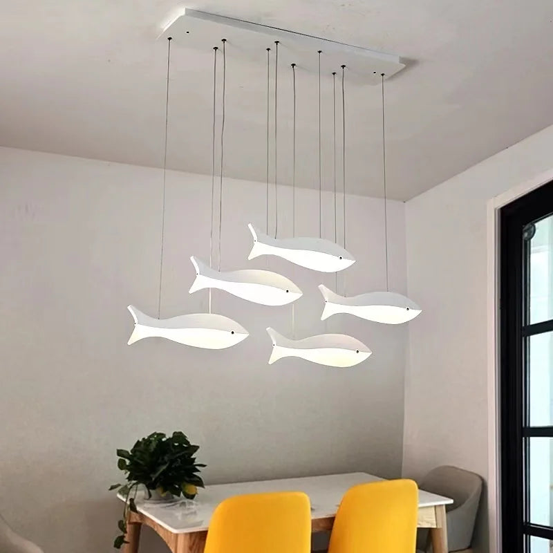 Modern Fish-Shaped LED Acrylic Pendant Light