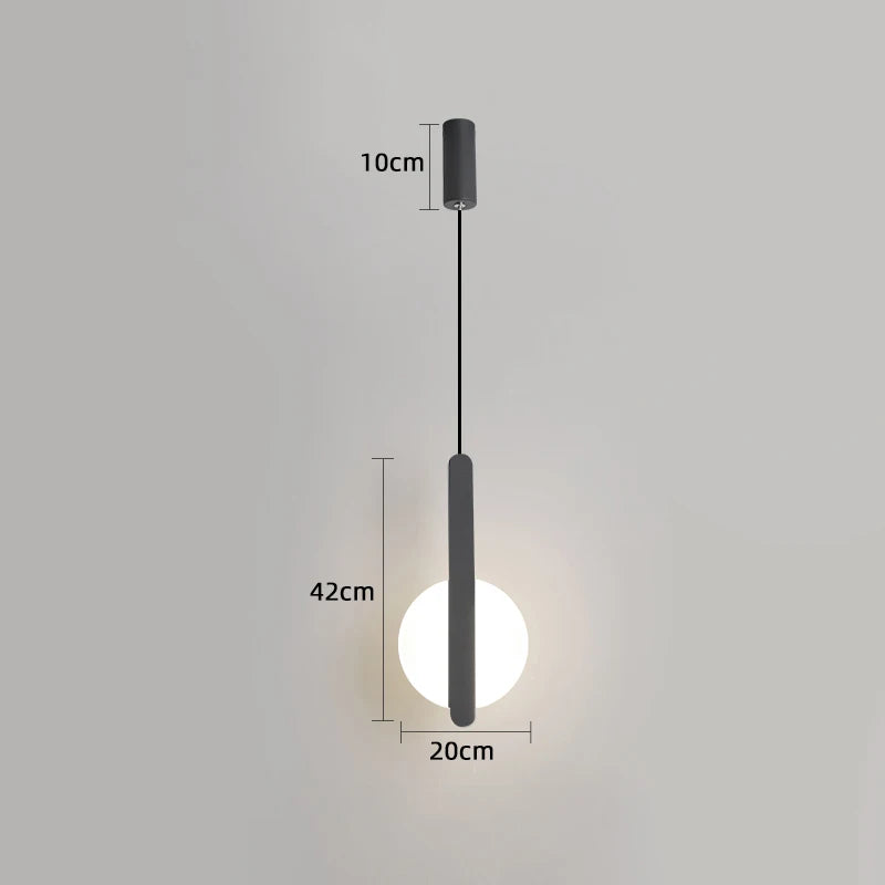 Black Acrylic LED Pendant Light
