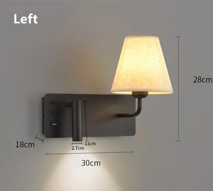 Modern USB Indoor LED Wall Sconce