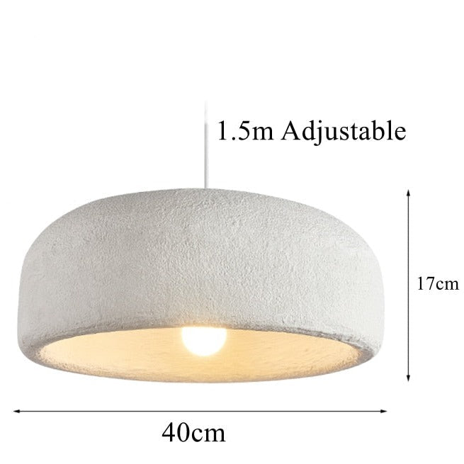 White Round Shade Mango Suspension Lamp Design
