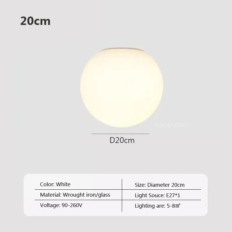 Minimalist Nordic Design Glass LED Ceiling Light
