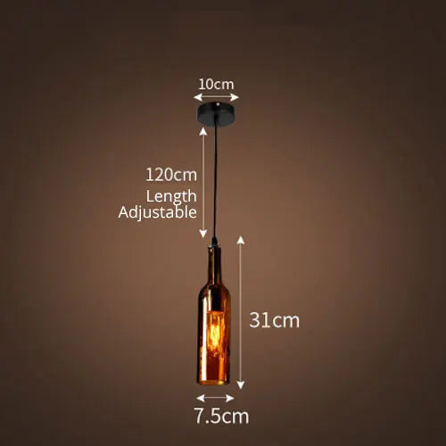 Creative Wine Bottle Shaped Decorative Pendant Light for Home