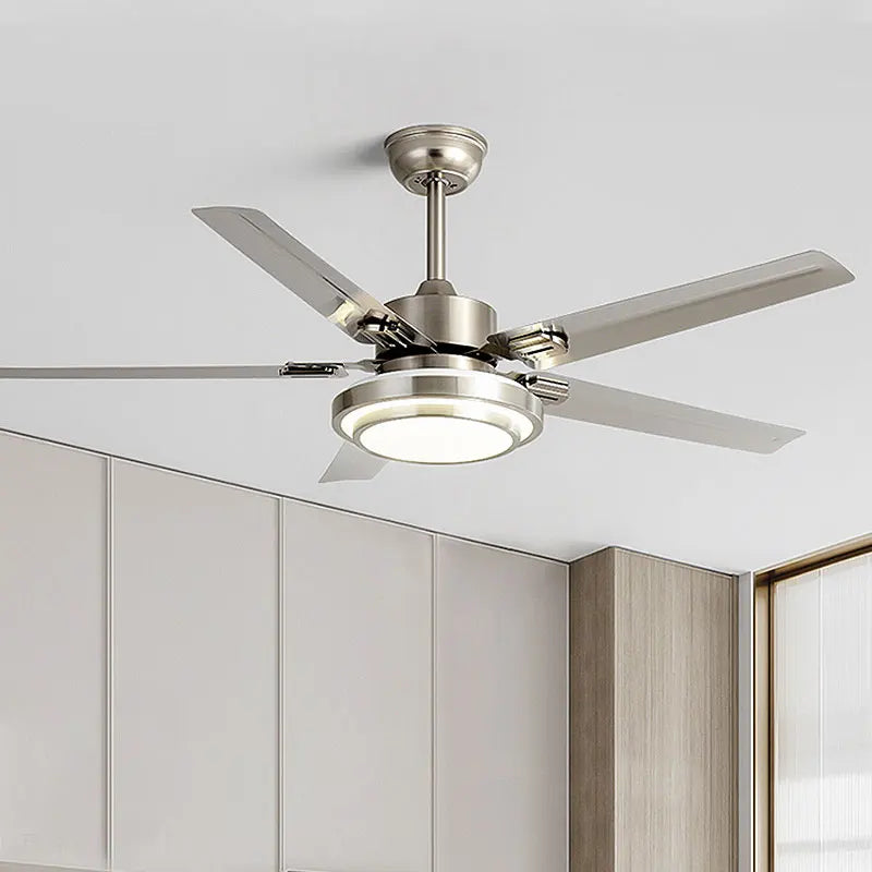 Modern Ceiling Fan Light with Remote Control and LED Lighting