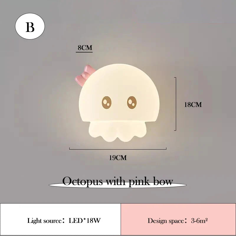 Cute Octopus Night Lamp for Kids' Room Creative Decor