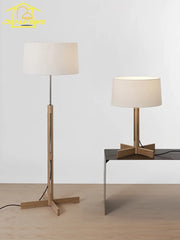 Solid Wood Wabi-Sabi Floor Lamp | Japanese Zen Decorative Light