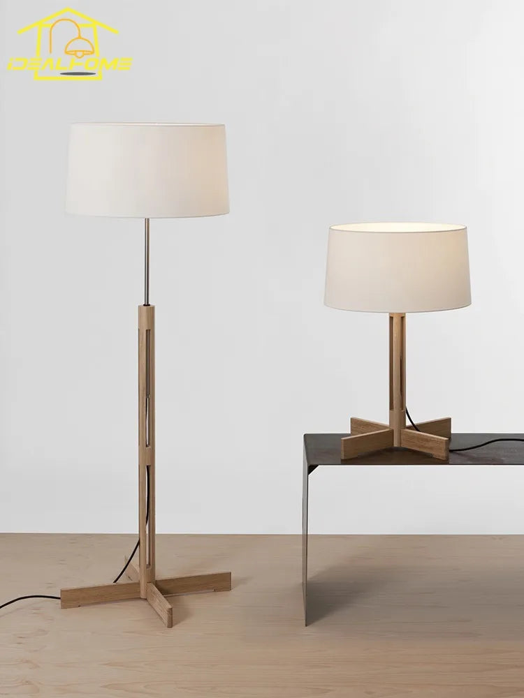 Solid Wood Wabi-Sabi Floor Lamp | Japanese Zen Decorative Light