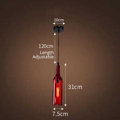Creative Wine Bottle Shaped Decorative Pendant Light for Home