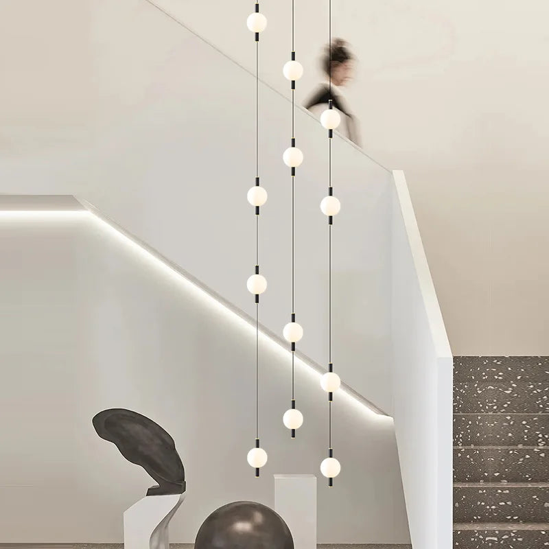 Modern Nordic Villa Double Staircase Pendant Light
