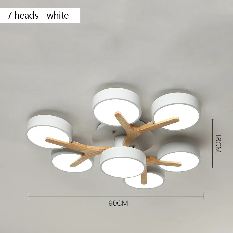 Modern Wooden Ceiling Light Fixture - Elegant Interior Design