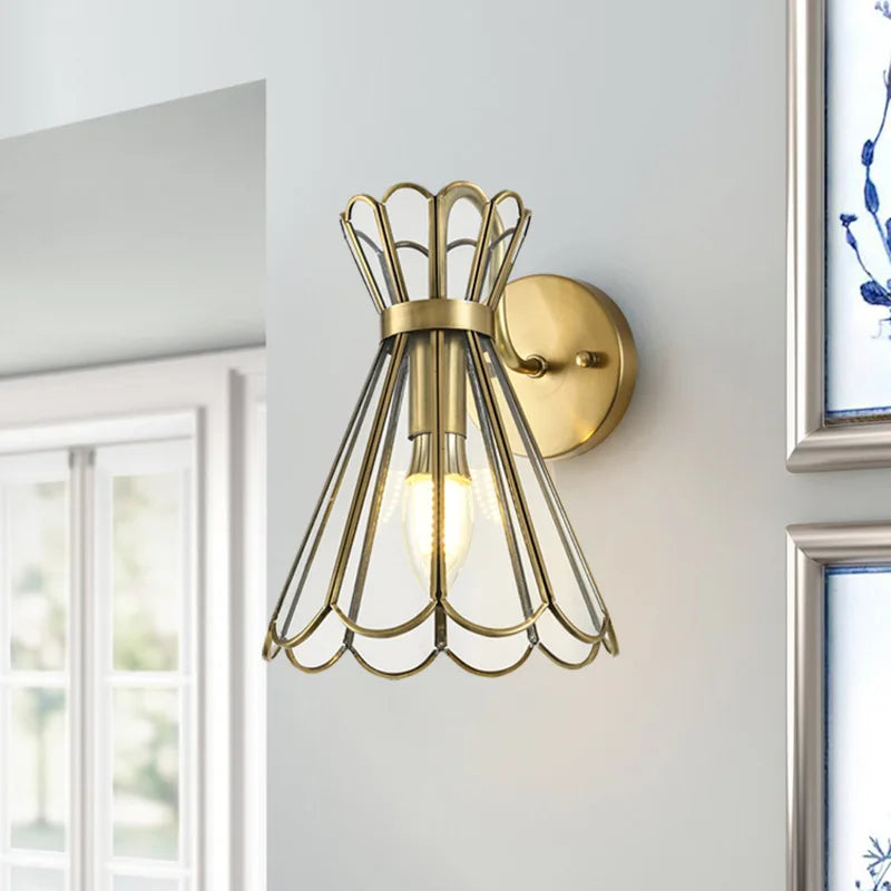 Luxury Copper LED Wall Sconce