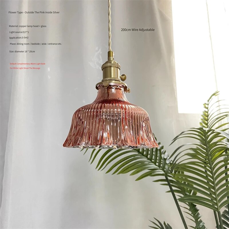 Scandinavian Green Glass Pendant Light
