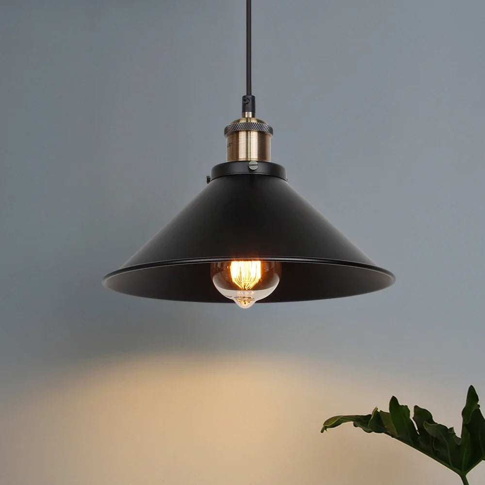 Vintage Black Loft Pendant Light for Industrial Kitchen & Restaurant