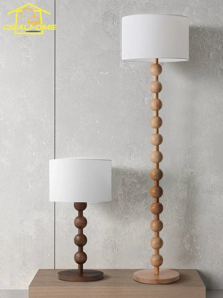 Wabi-Sabi Japanese Wooden Floor Lamp for Home Decor