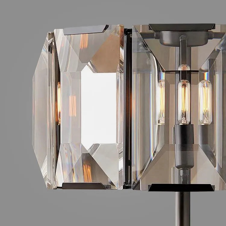 Vintage Crystal LED Floor Lamp with Dimmable Brightness