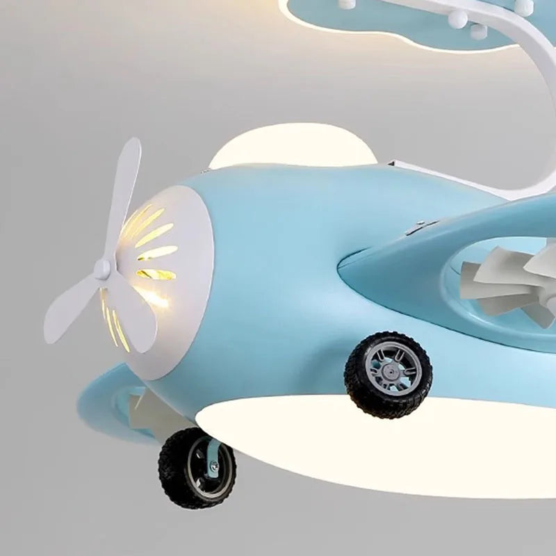 Ceiling Fan with LED Light for Kids' Room and Play Area