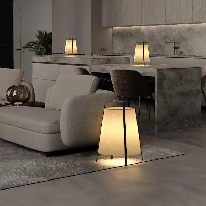 Nordic Minimalist Floor Lamp with Creative Fabric Shade