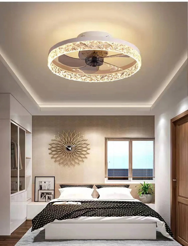 Quiet Decorative Ceiling Fan with Remote Control and Light