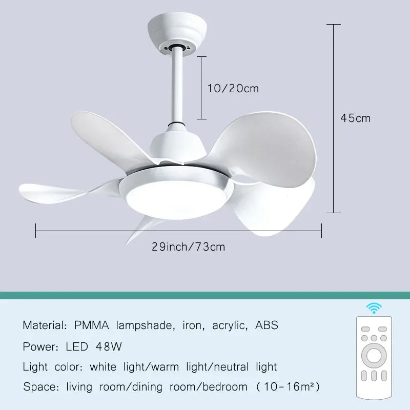Modern Ceiling Fan with Remote Control for Home