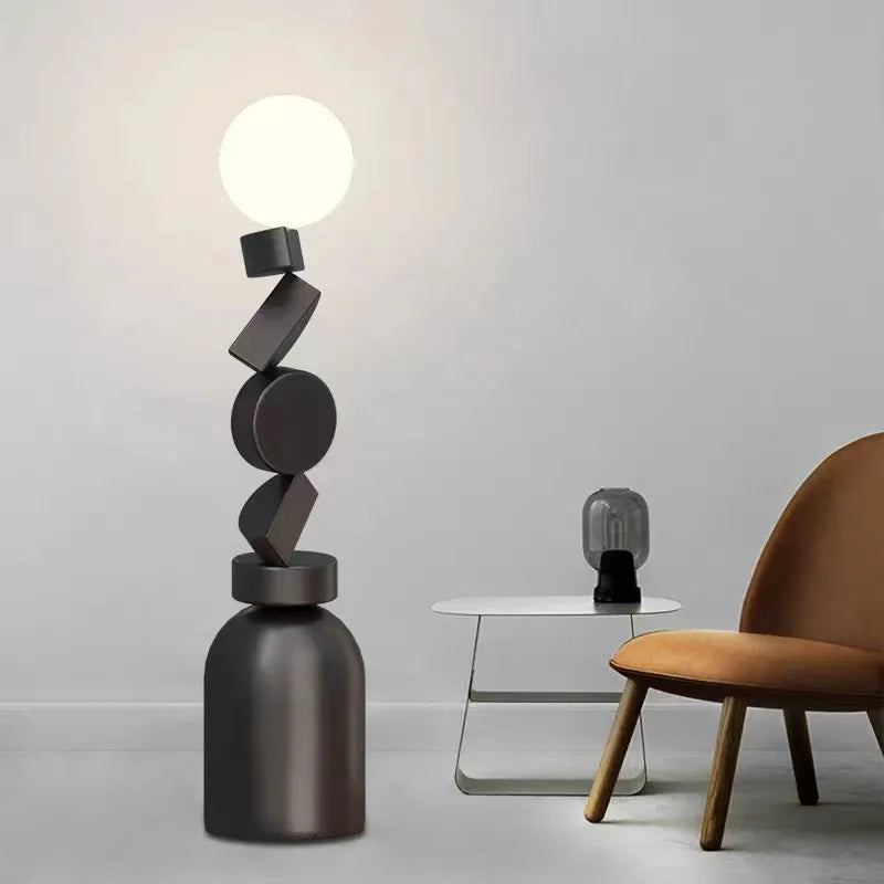 Round Glass Design Floor Lamp for Modern Decor