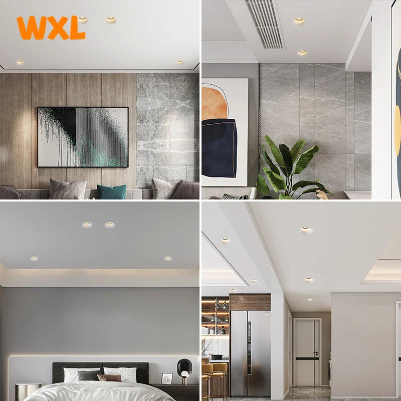 Recessed GU10 LED Downlight - Borderless Anti-Glare for Living Room, Bedroom, and Hallway