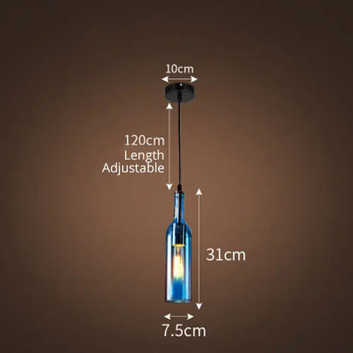 Creative Wine Bottle Shaped Decorative Pendant Light for Home