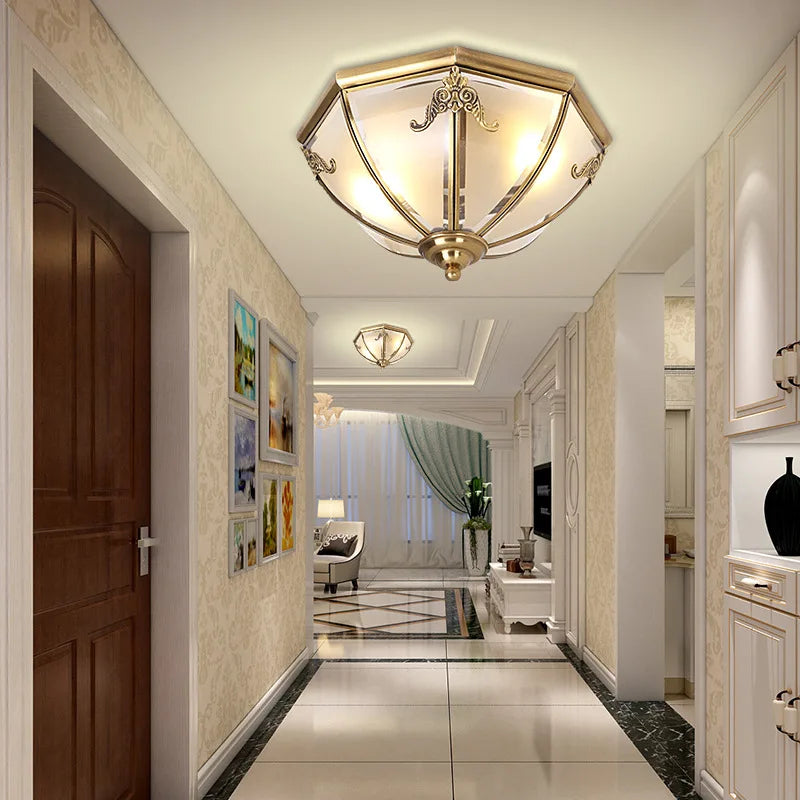 Versatile Copper Ceiling Light for Indoor and Outdoor Use