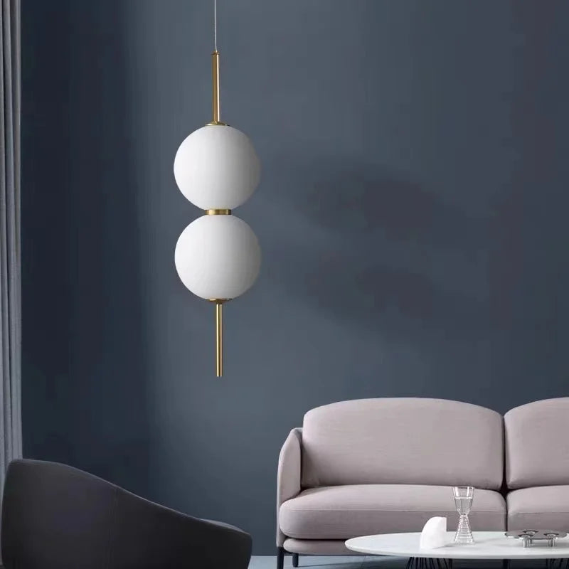 Modern Glass Ball Pendant Light for Bedroom & Entryway