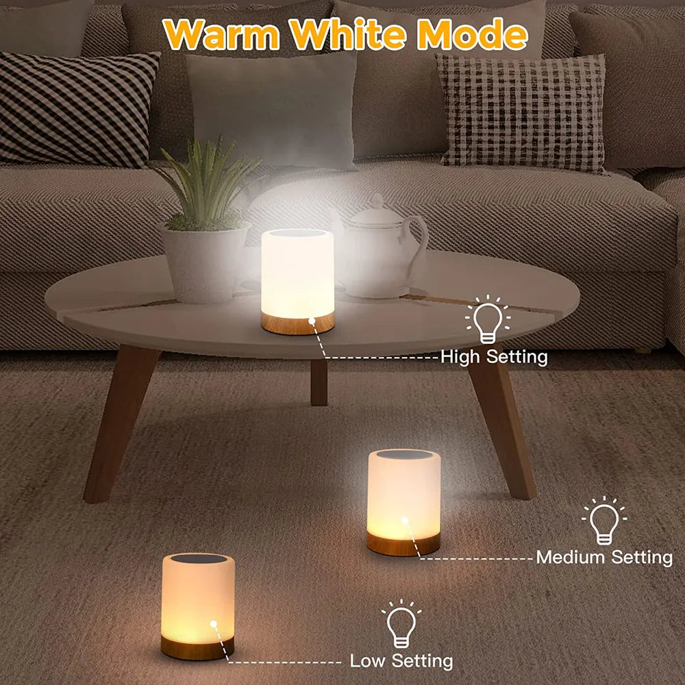 Touch-Sensitive LED Table Lamp with RGB Color Changing
