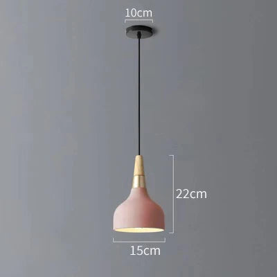 Modern LED Pendant Light with Colorful Metal Shade