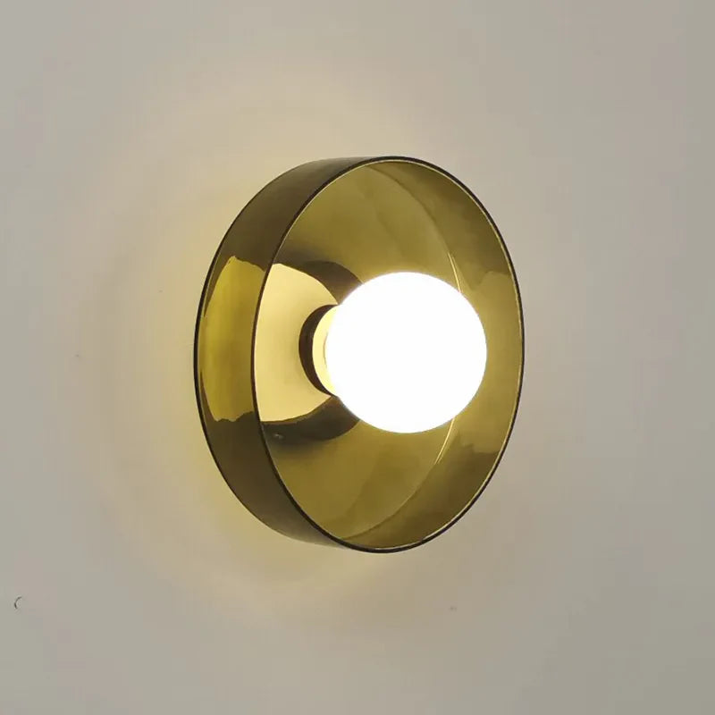 Italian Glass Wall Sconce in White, Green, and Orange