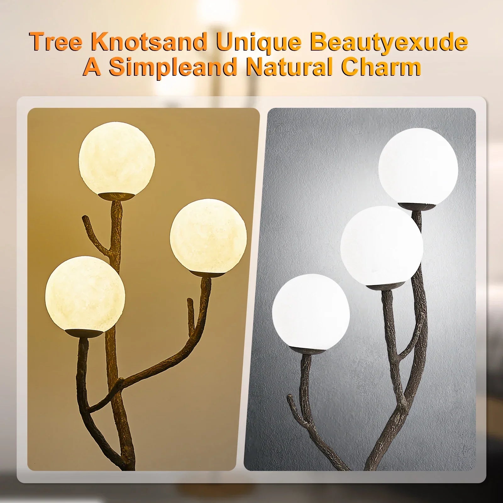 Handmade Metal Floor Lamp Inspired by Nature