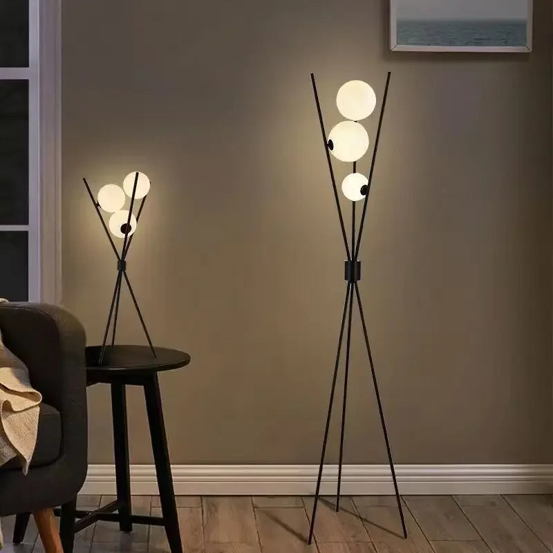 LED Moon Glass Ball Floor Lamp