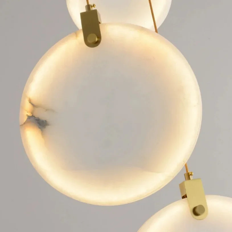 Modern Marble Pendant Light for Round Decor