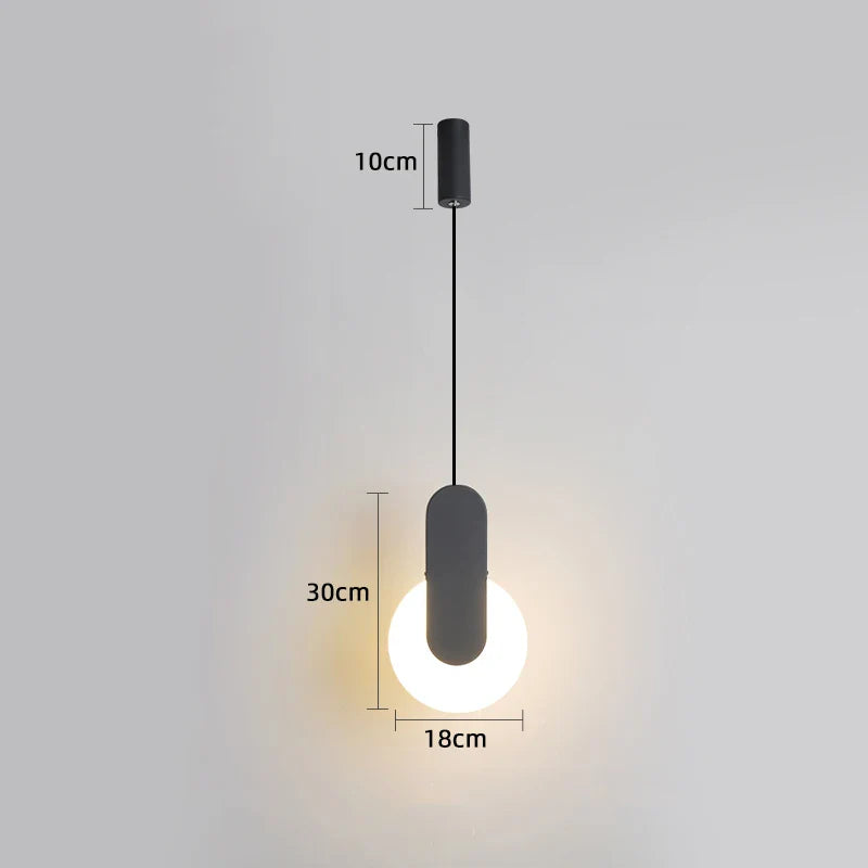 Black Acrylic LED Pendant Light
